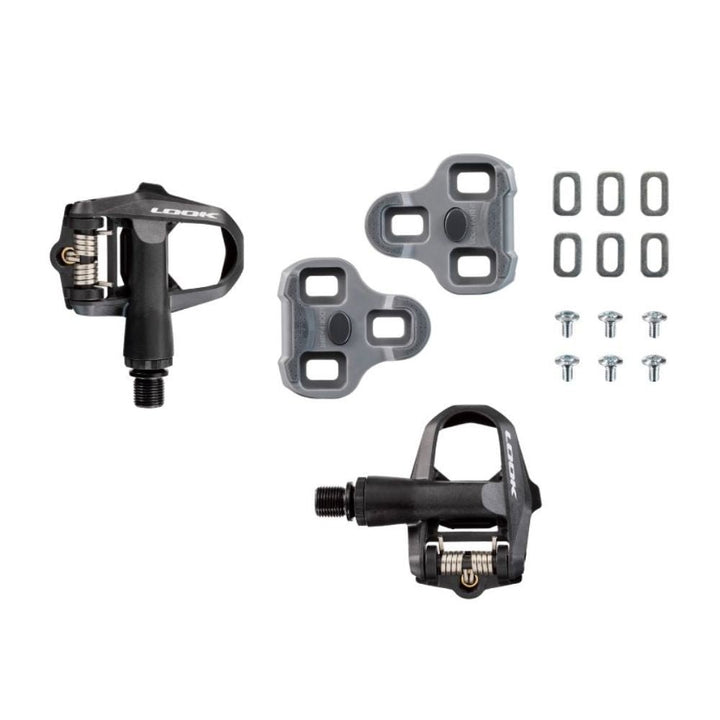 Pedales LOOK Ruta KEO 2 MAX CARBON Contacto Carbón/CrMo Negro + Placas