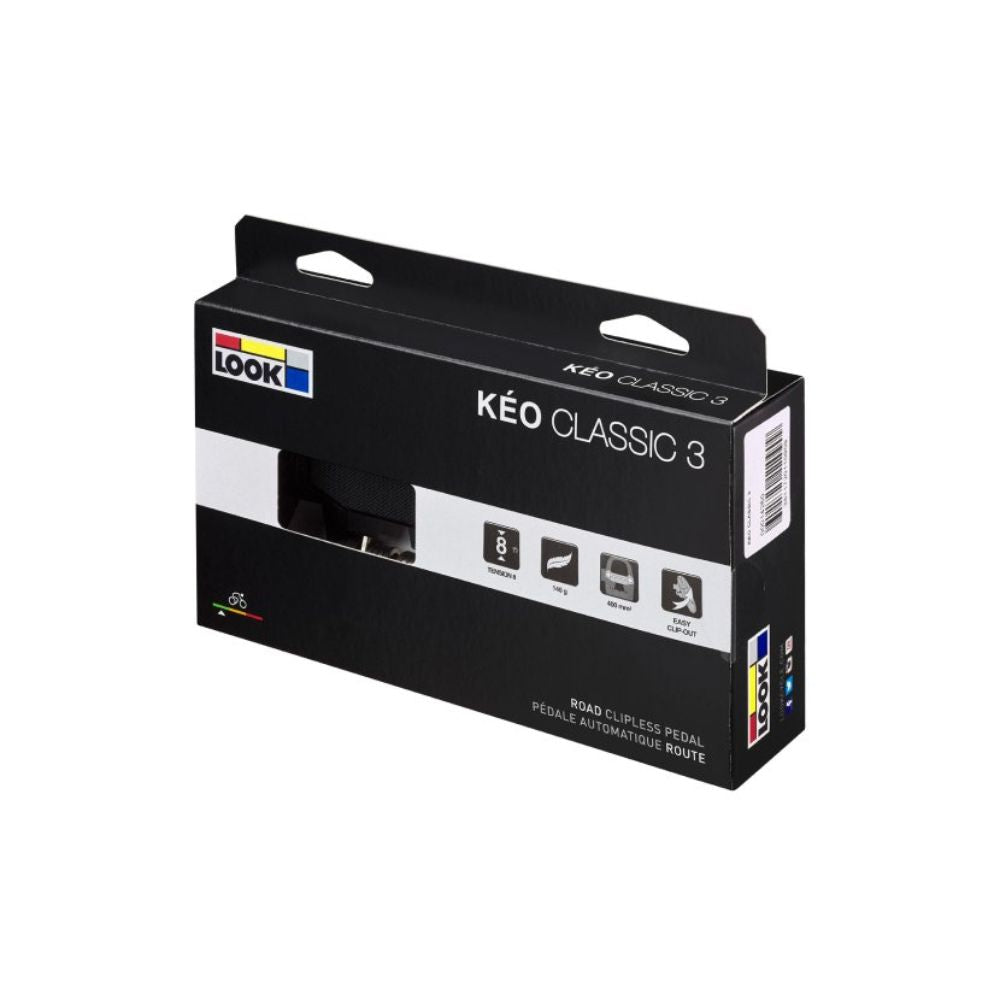 Pedales LOOK Ruta KEO CLASSIC 3 Contacto Composite/CrMo Negro + Placas